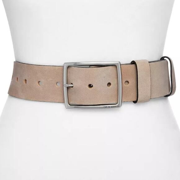 RAG & BONE Jumbo Boyfriend Waist Belt Pelican Nubuck S - Picture 2 of 10